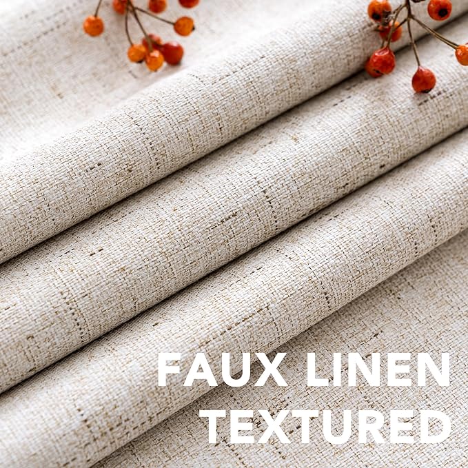 H.VERSAILTEX Blackout Curtains, Linen Curtains 108 inches Long 100% Black Out - Image 4