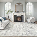 Soalmost 10x12 Area Rugs for Living Room Washable Rug Non-Slip Blue/Ivory | by Soalmost