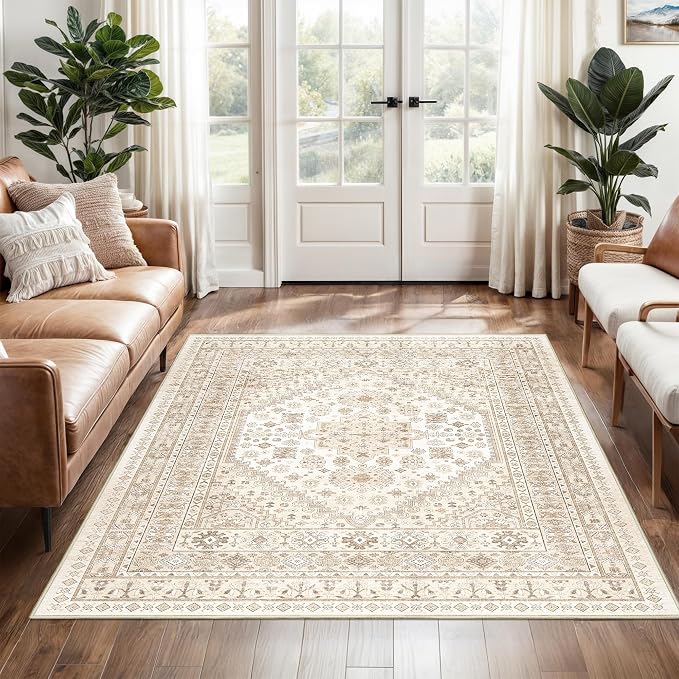 3x5 Washable Area Rug for Entryway, Kitchen Rugs Non Slip for Dining Room - Image 3