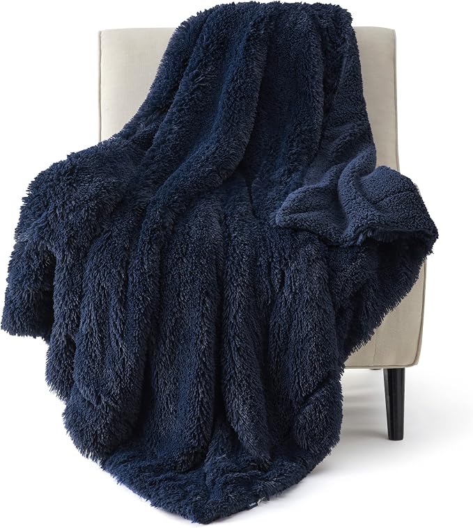 Bedsure GentleSoft Fuzzy Faux Fur Twin Blanket, Soft Sherpa Fleece Plush Warm by BEDSURE