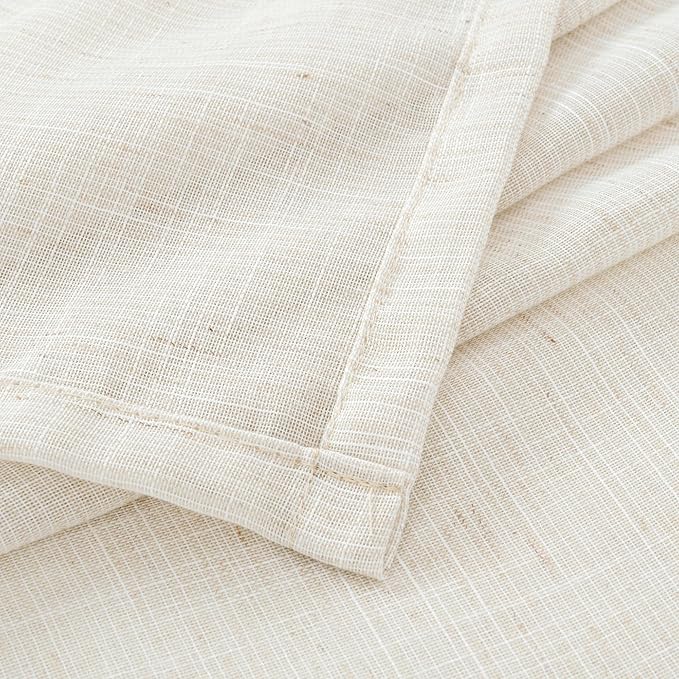 BGment 45 Inch Length Linen Semi Sheer Curtains - Image 8