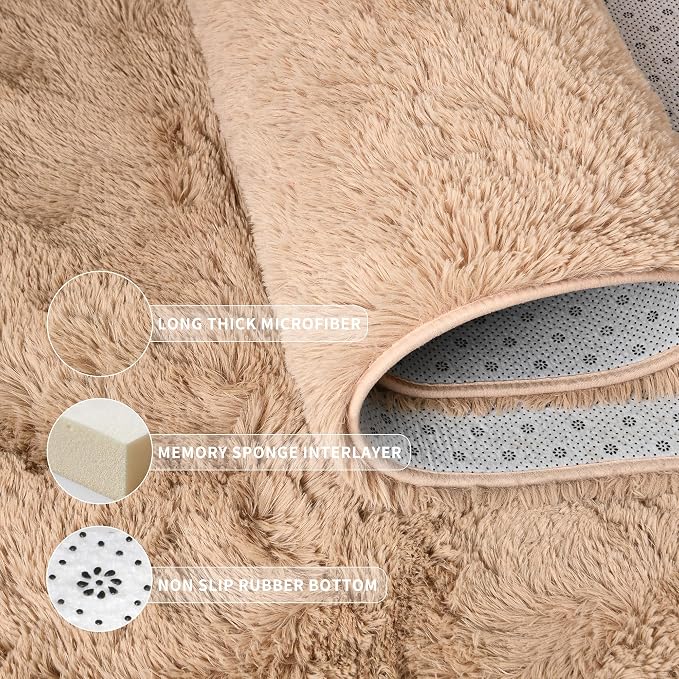 Tepook Area Rugs 9x12 for Living Room, Super Soft Fluffy Rugs for Bedroom - Image 5