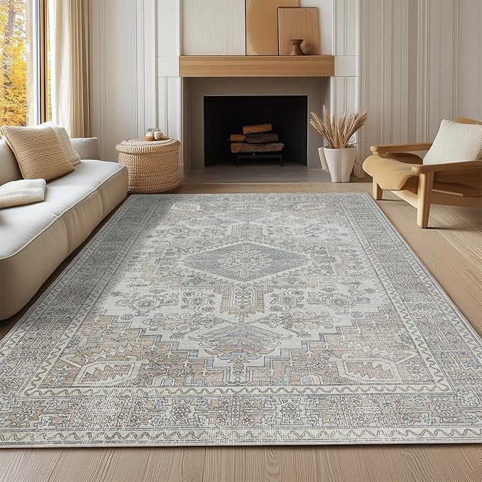 Machine Washable Rugs 5x7 Area Rugs - Image 8