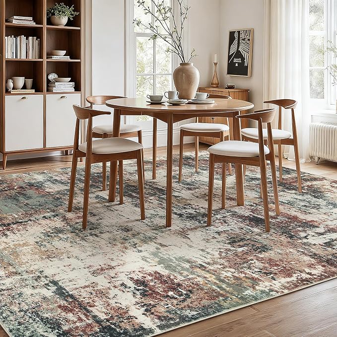 Rugflix 5x7 Area Rugs for Living Room, Washable Large Rug Stain-Resistant Low - Image 3