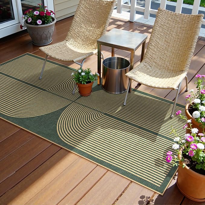 Lahome Enfys Modern Rainbow Easy Jute Entryway Runner Rug, Washable Carpet - Image 6