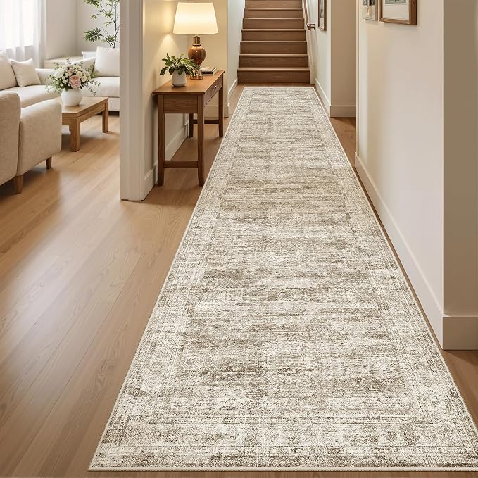 Runner Rug 2'6" x 12' Washable Non-Slip Runner Rugs by Soalmost