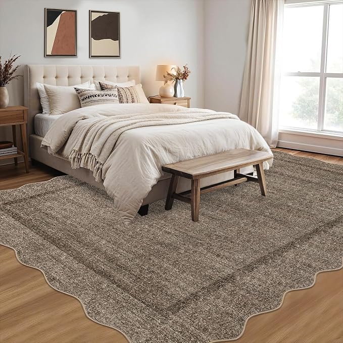 GarveeHome Scalloped Washable Rug 9x12 Area Rug - Image 2