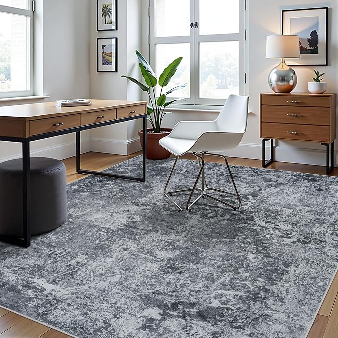 6x9 Area Rugs for Living Room Rug Washable: Abstract Rug for Dining Room - Image 3