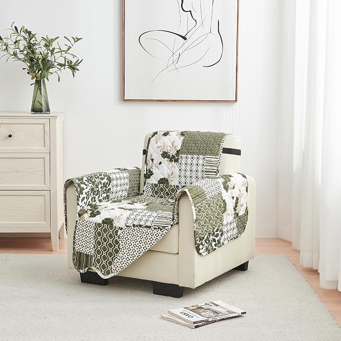 Great Bay Home Reversible Patchwork Chair Cover by GreatBayHome