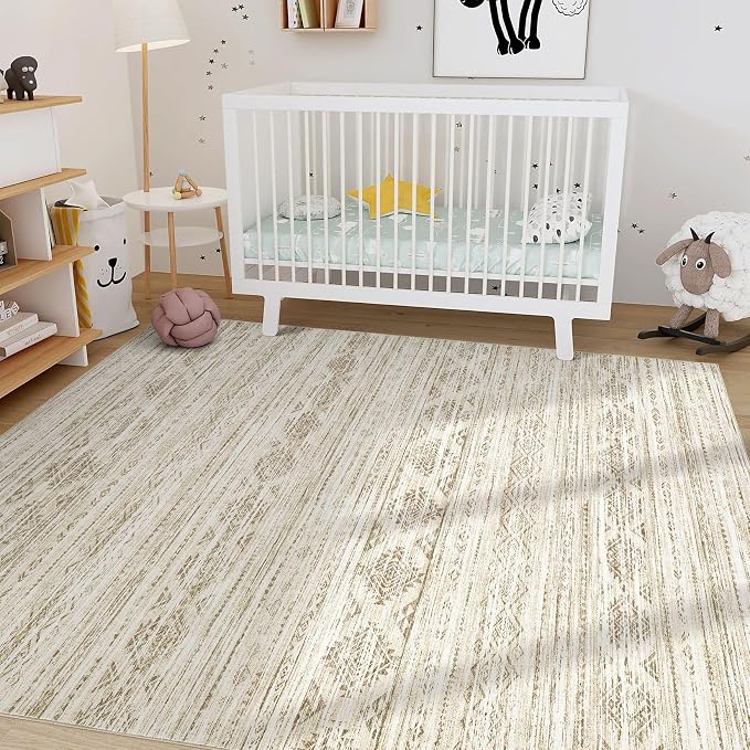 Nakagishi 6x9 Area Rugs Living Room: Washable Boho Large Neutral Modern Soft - Image 7