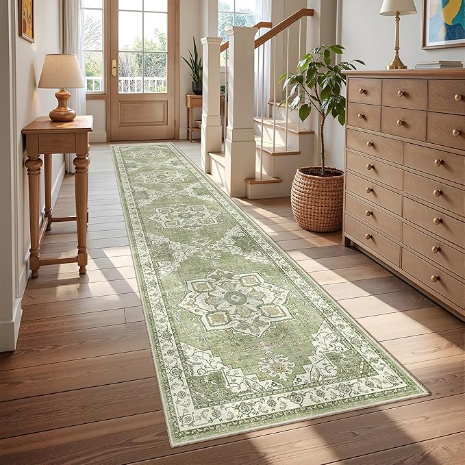 Runner Rug 2x10, Ultra-Thin Kitchen Rugs Non Slip Washable Rugs by Restydon