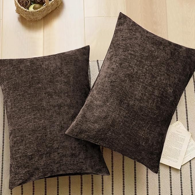 CaliTime Throw Pillow Covers Decorative 20 X 26 Inches Pack of 2 Cozy Chenille - Image 5