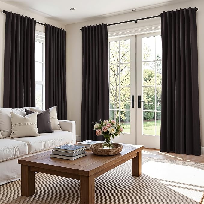 Guken 100% Blackout Curtains 102 Inch Length 2 Panels Set - Image 8