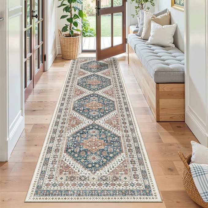 Madane Runner Rug 2x8, Washable Hallway Runner Rugs, Non-Slip Low-Pile Soft - Image 3