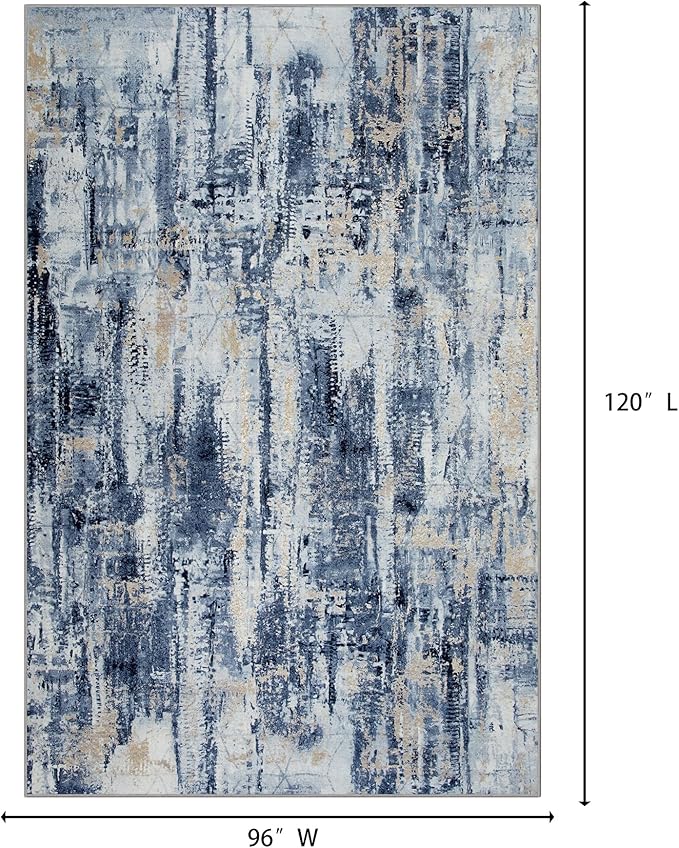 8x10 Area Rugs Washable Rug: Large Modern Abstract Living Room Rug Soft - Image 2