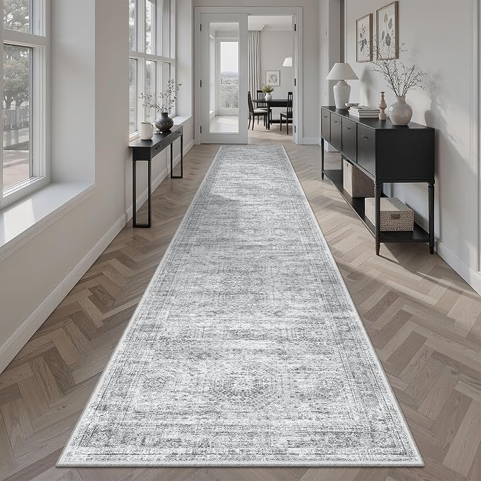 Runner Rug 2x12 Washable Non-Slip Hallway Runner Rugs - Image 3