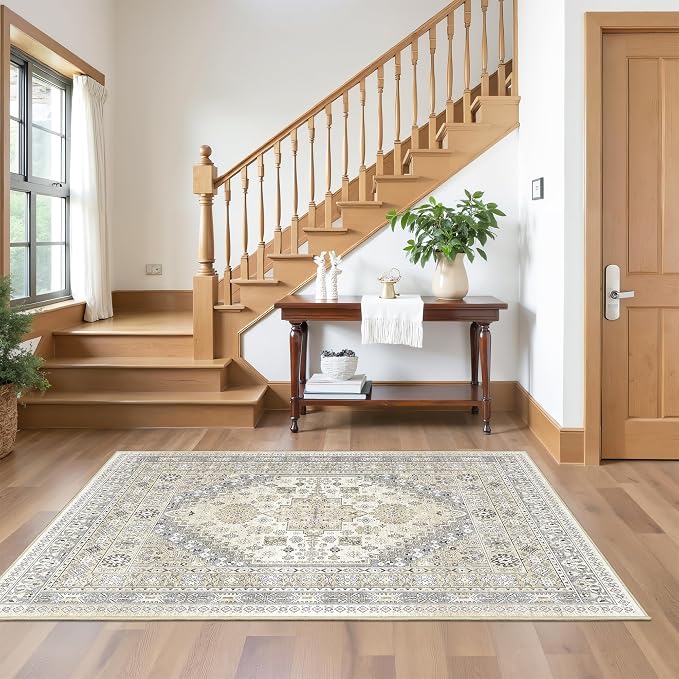 3x5 Washable Area Rug for Entryway, Kitchen Rugs Non Slip for Dining Room - Image 5