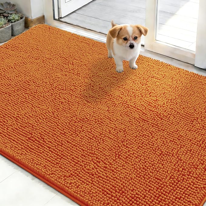 OLANLY Dog Door Mat for Muddy Paws 48x30, Absorbs Moisture and Dirt, Absorbent by OLANLY