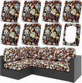 hyha 8Pcs Patio Cushion Covers, Stretch Outdoor Couch Cushion Covers Replacement by hyha