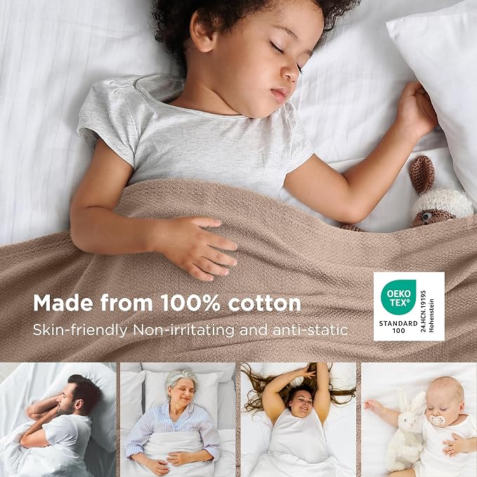 Bedsure GentleSoft 100% Cotton Blanket Twin XL Size - Image 2