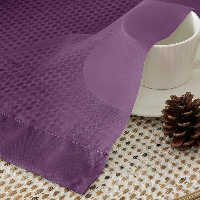 OVZME Plum Sheer Curtains 84 Inches Long 2 Panels - Image 4