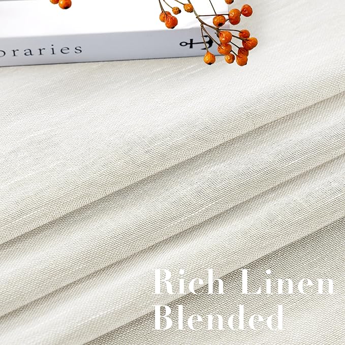 H.VERSAILTEX Linen Curtains Flax Linen Blended Curtain Panels - Image 4