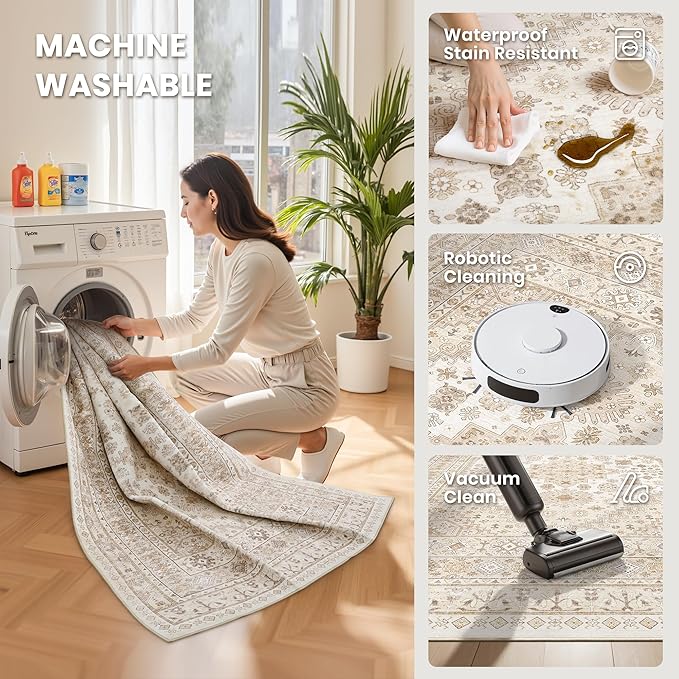 zesthome 6x9 Area Rug, Super Soft Washable Rugs - Image 5