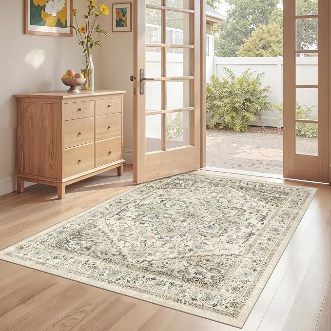 3x5 Area Rugs for Entryway, Kitchen Rugs Non Slip Washable for Dining Room by Restydon