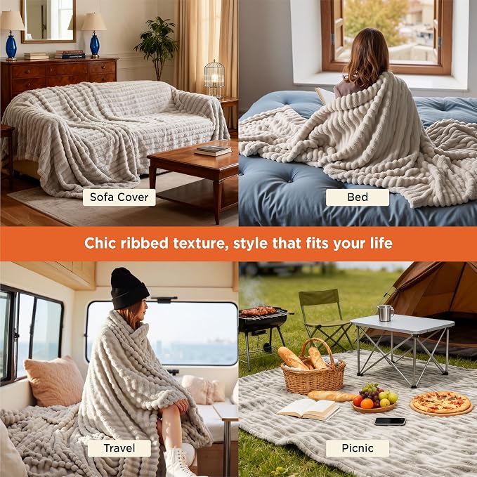 Bedsure GentleSoft Fleece Bed Blankets Full Size - Image 4