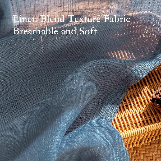 MYSKY HOME Living Room Curtains 90 Inches Long Farmhouse Light Filtering - Image 6