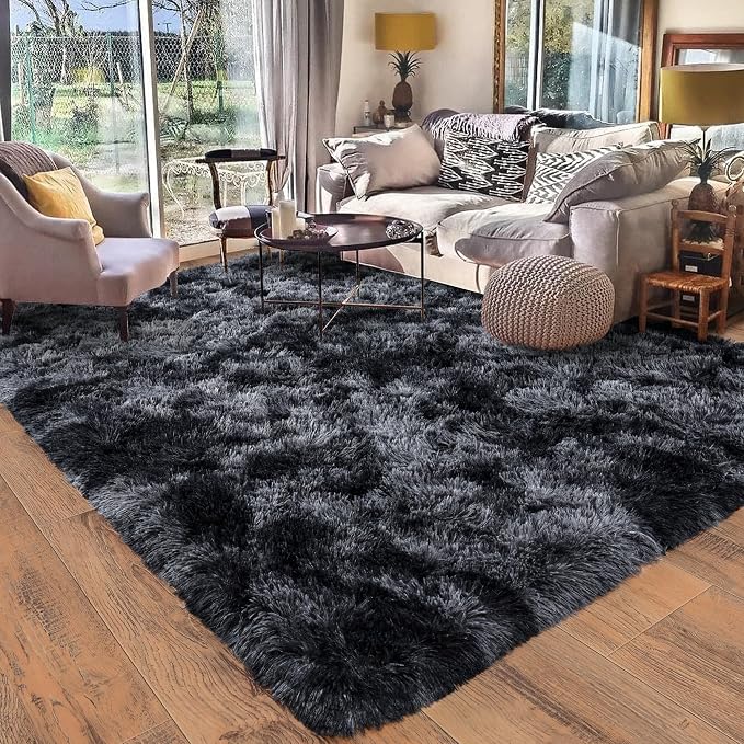Rugs for Living Room 6x9, Soft Shaggy Modern Shag Area Rug for Bedroom by Quntue