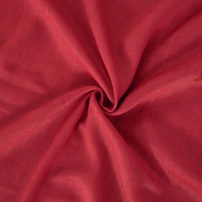 BGment Red Linen Curtains 72 Inches Long - Image 9