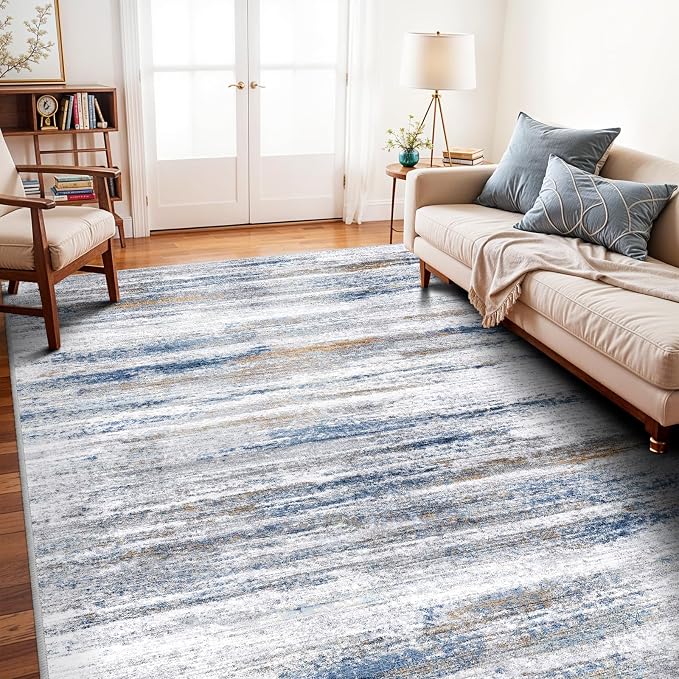 6x9 Area Rug for Living Room: Non-Slip Washable Rugs for Dining Room Bedroom by WIEVEDENS