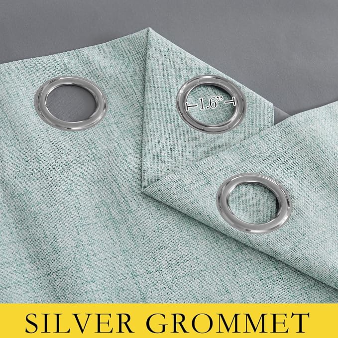 NICETOWN 100% Absolutely Blackout Linen Curtains - Image 5