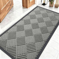 OLANLY Front Door Mat Outside Entrance 47x23, Heavy Duty Sturdy Natural Rubber by OLANLY