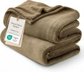 Bedsure GentleSoft Fleece Throw XL Blanket Camel by BEDSURE