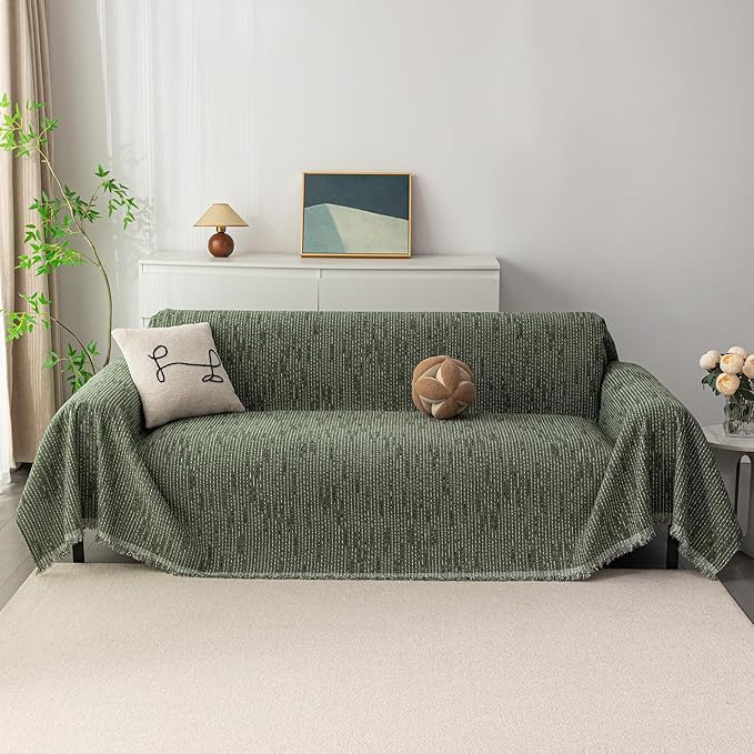 MYSKY HOME Couch Covers for 2 Cushion Couch Sectional Sofa, L Shape Sofa - Image 2