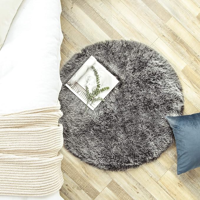 Ashler HOME DECO Soft Fox Faux Fur Chair Couch Cover Area Rug - Image 3