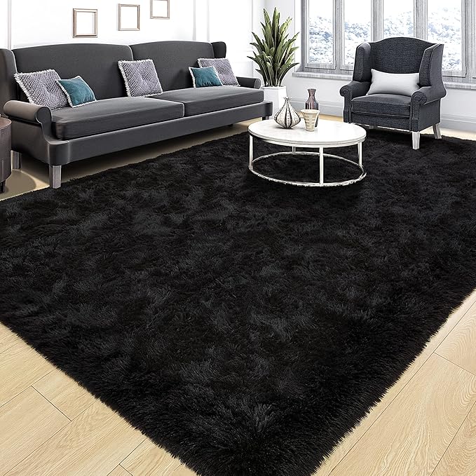 Tepook Fluffy Large Rugs for Living Room, Shag Area Rug 6x9 Soft Carpet for - Image 2