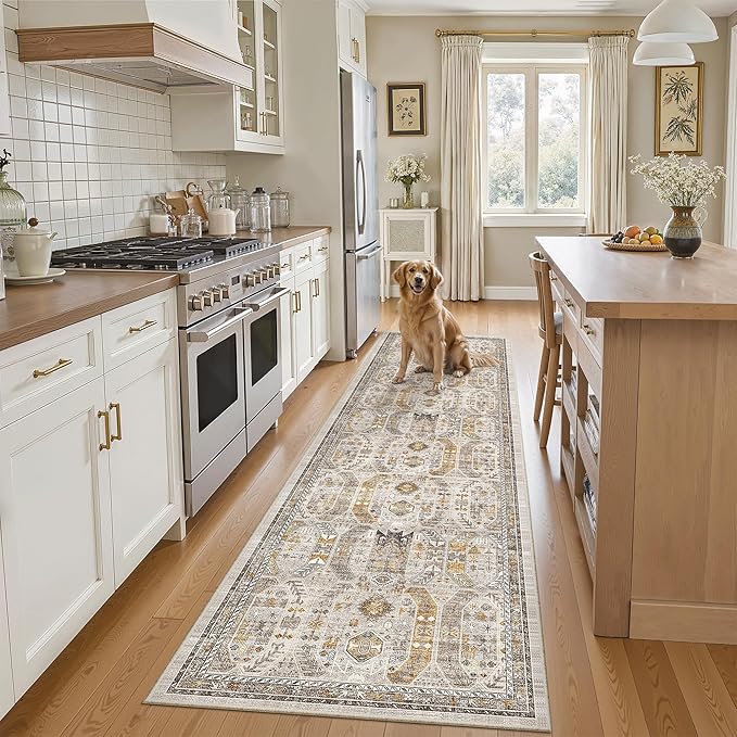 Madane Runner Rug 2x8, Washable Hallway Runner Rugs, Non-Slip Low-Pile Soft by Madane