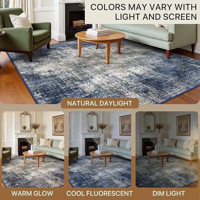 BEIMO Area Rugs 9x12 for Living Room Bedroom, Modern Abstract Machine Washable - Image 7