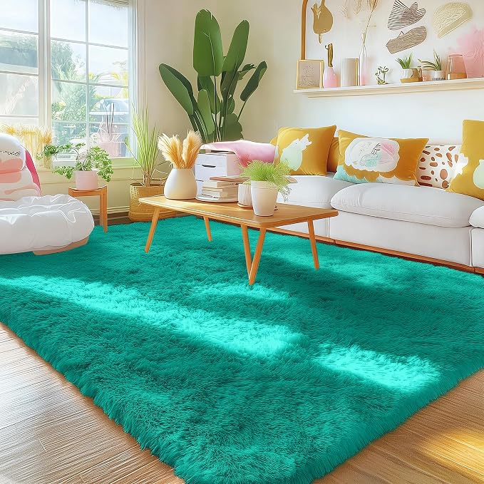 OLANLY Area Rugs for Living Room Bedroom, Machine Washable 4x5.9 ft Soft Fluffy - Image 3