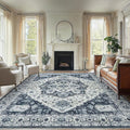 AMADA HOMEFURNISHING 8x10 Area Rug, Washable Low-Profile Large Area Rug by AMADAHOMEFURNISHING