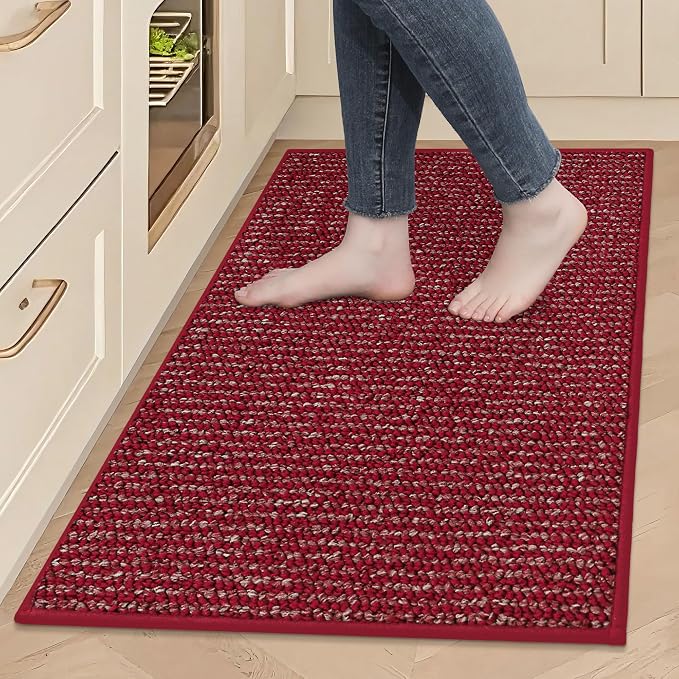 BEQHAUSE Kitchen Rugs 24"x36", Non-Slip Kitchen Mats by BEQHAUSE