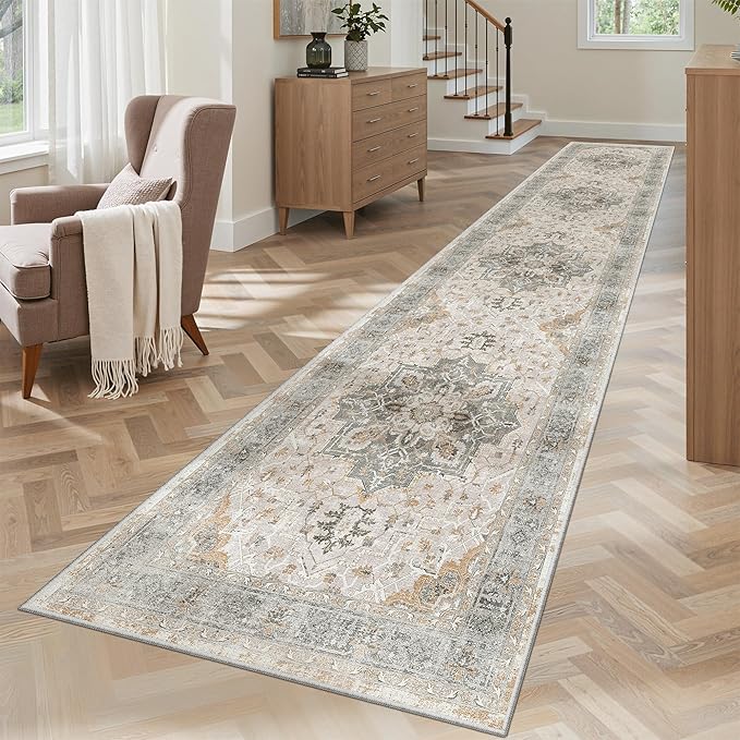 Madane Runner Rugs for Hallway 2x10 Long Washable Non-Slip Hallway Runner Rug by Madane