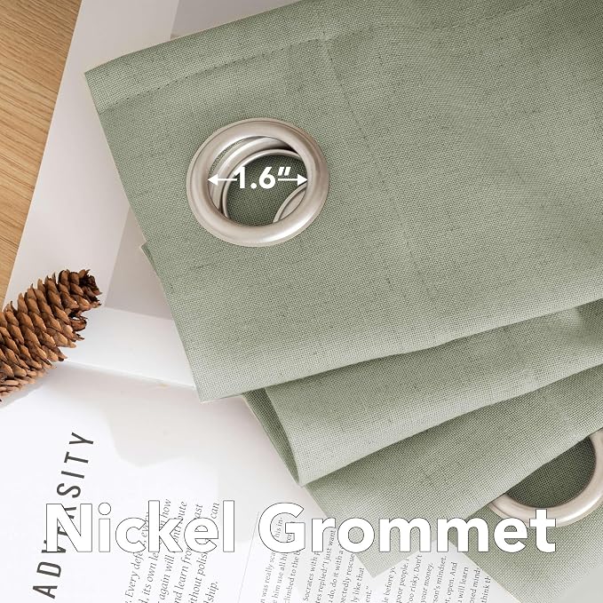 H.VERSAILTEX Grommet Privacy Linen Curtains - Image 5