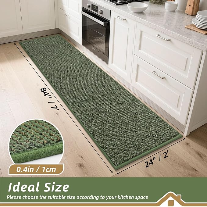 BEQHAUSE Kitchen Runner Rugs 24"x84", Non-Slip Kitchen Mats - Image 2