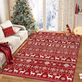 Christmas Rug 4x6 Washable Rugs, Boho Christmas Tree Snowflake Rug Non-Slip by VECARF