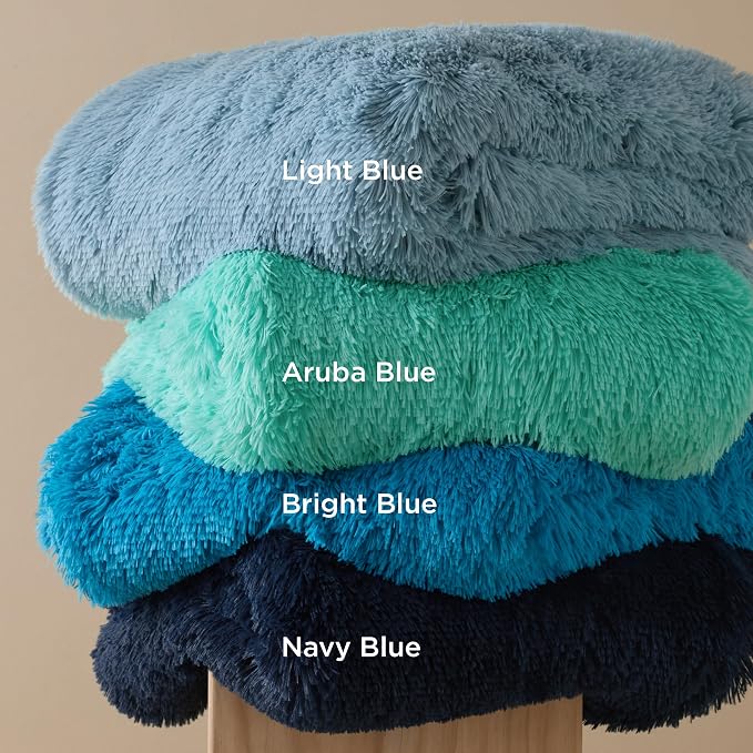 Bedsure GentleSoft Fluffy Light Sky Blue Throw Blanket, Dusty Baby Blue Decor - Image 9