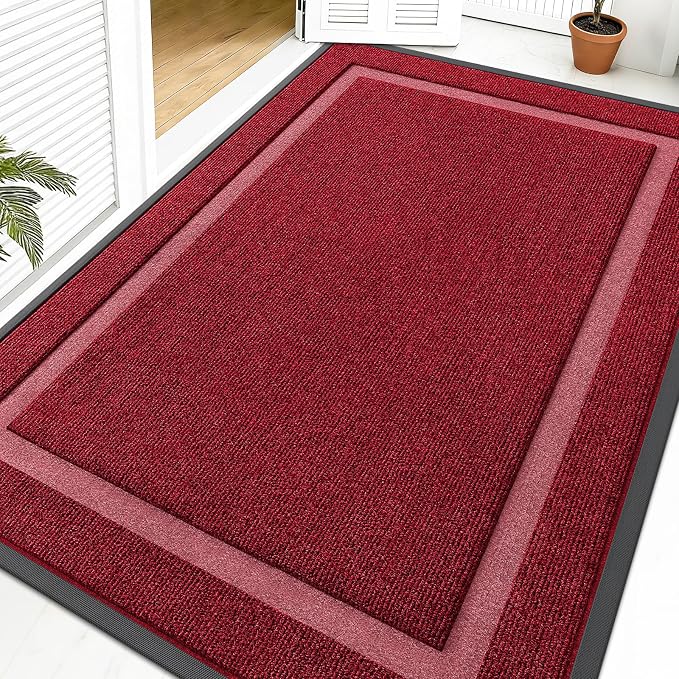 OLANLY Front Door Mat Indoor Outdoor Entrance, Waterproof All-Season, by OLANLY